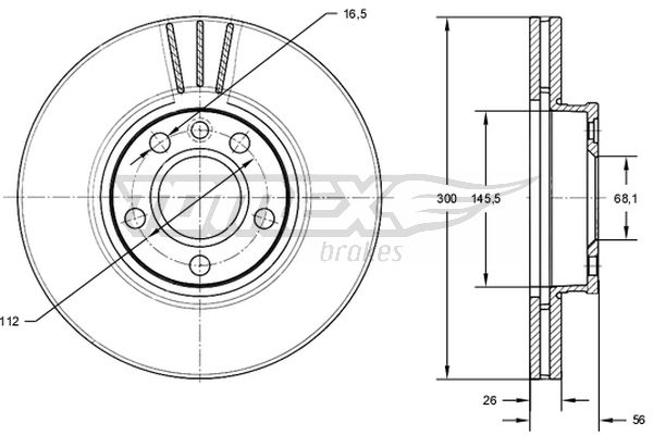 Brzdový kotúč TOMEX Brakes
